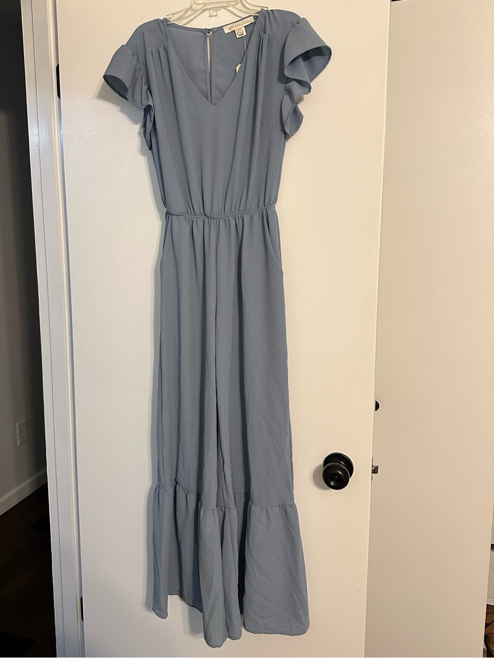 Monteau Dusty Blue Jumpsuit, Size S, NWT, Non-smoking Home